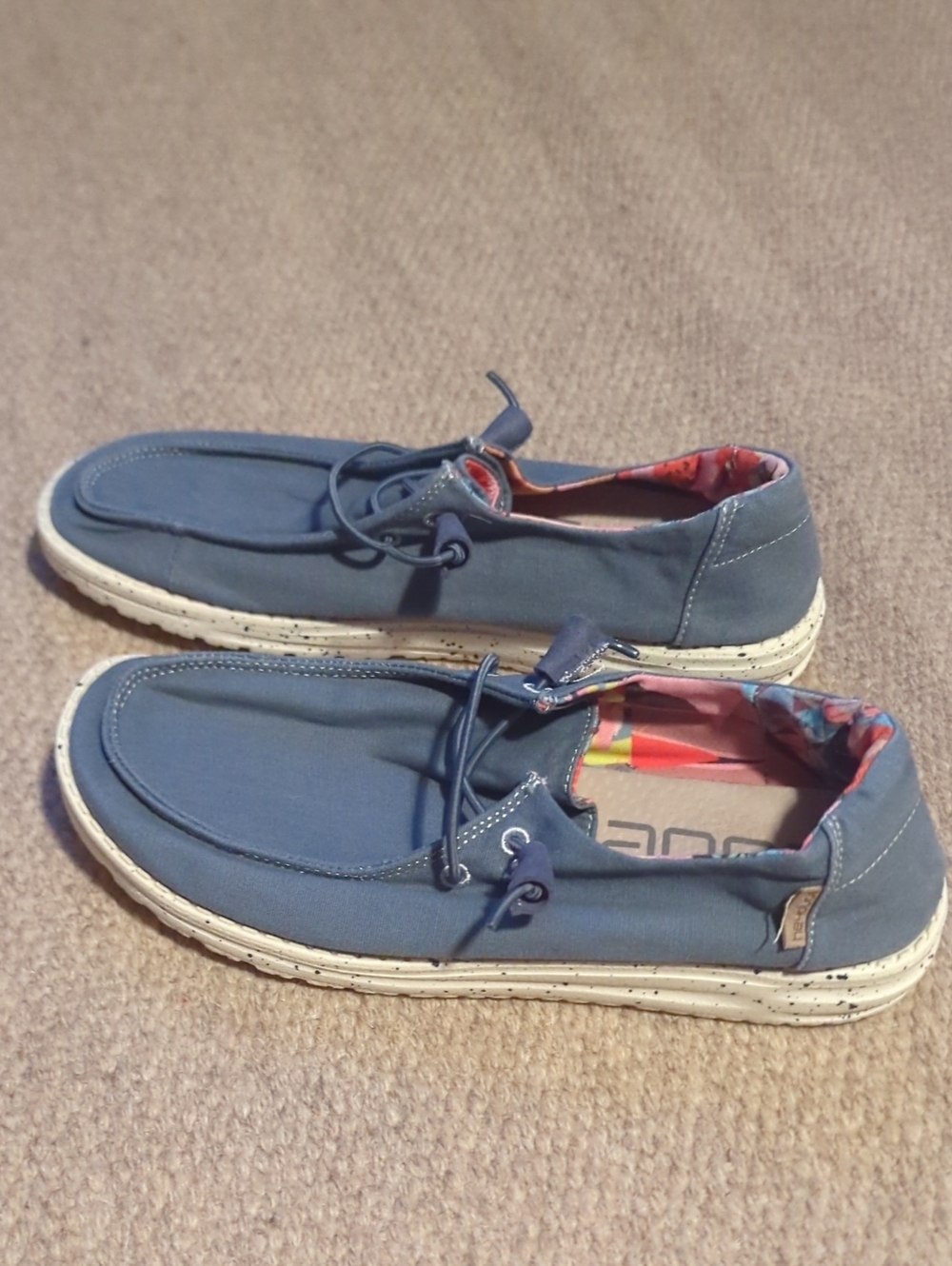 Women's Hey Dude Wendy Sky Blue Slip On Sneakers Size 8
